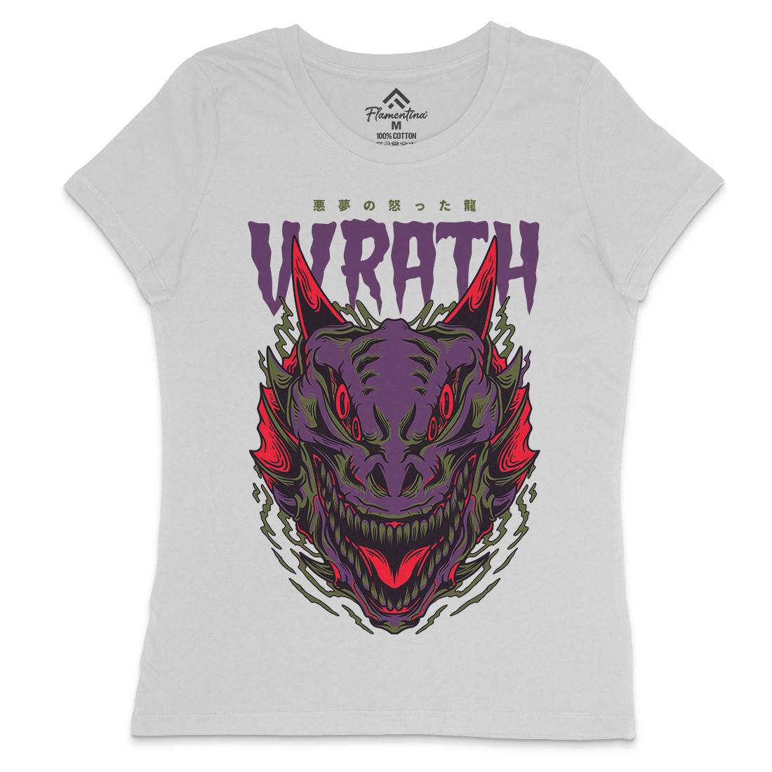 Wrath Monster Womens Crew Neck T-Shirt Horror D891