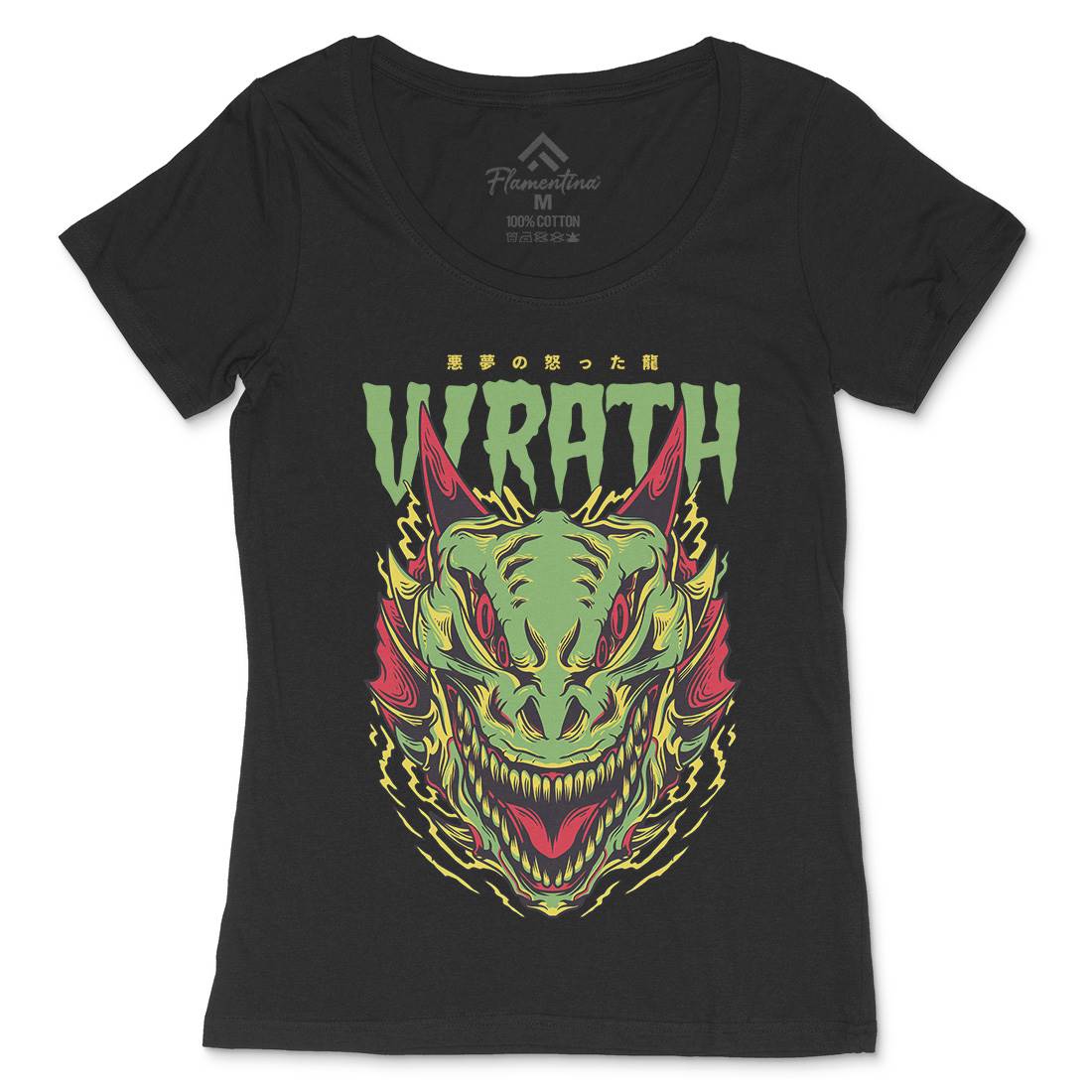 Wrath Monster Womens Scoop Neck T-Shirt Horror D891