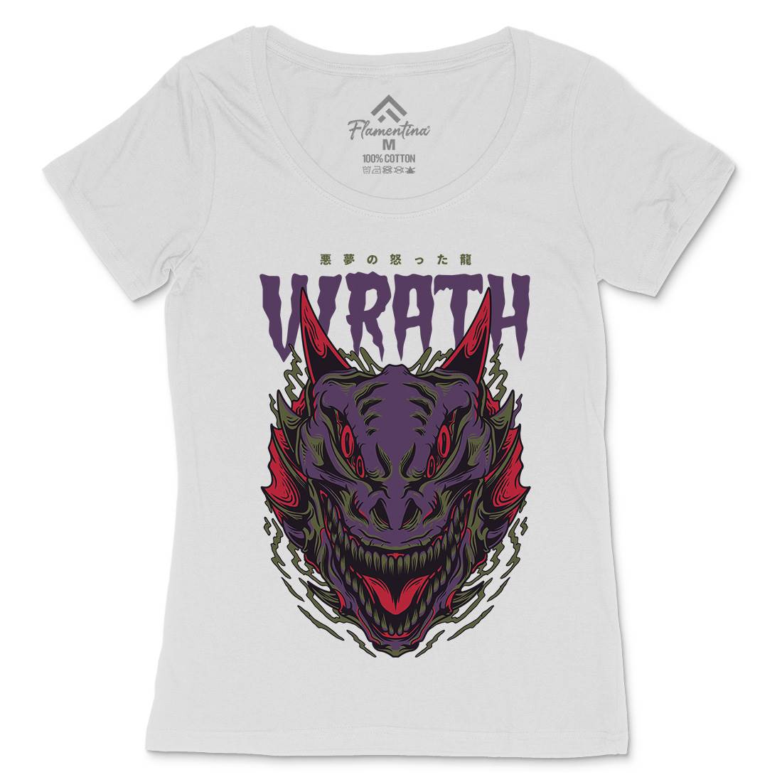 Wrath Monster Womens Scoop Neck T-Shirt Horror D891