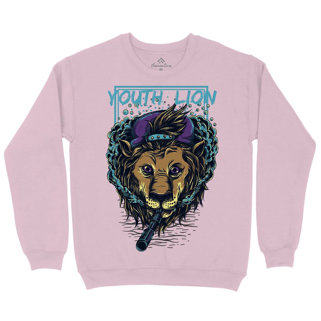 Youth Lion Kids Crew Neck Sweatshirt Animals D893