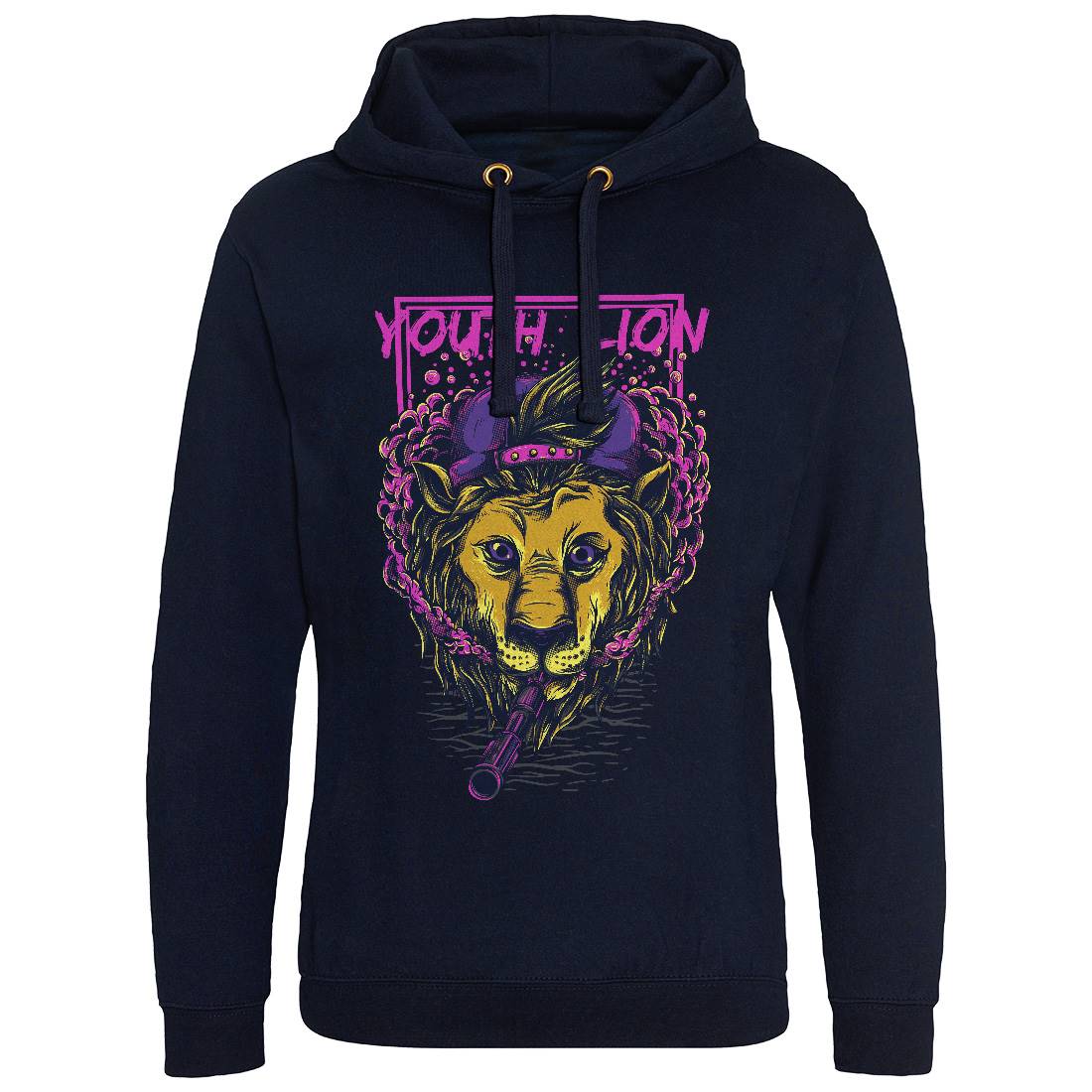 Youth Lion Mens Hoodie Without Pocket Animals D893