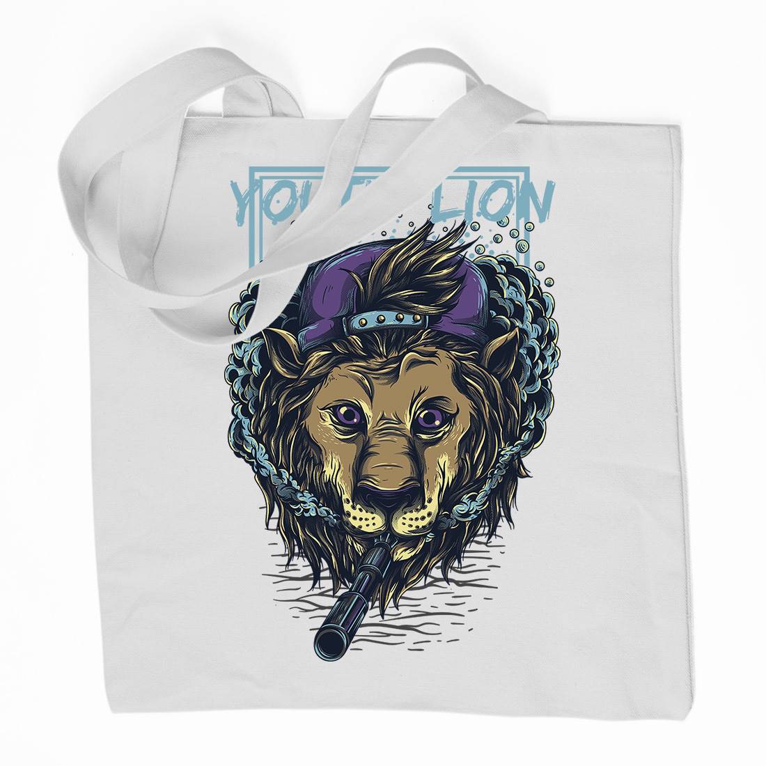 Youth Lion Organic Premium Cotton Tote Bag Animals D893