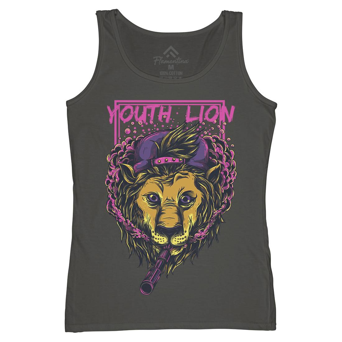 Youth Lion Womens Organic Tank Top Vest Animals D893