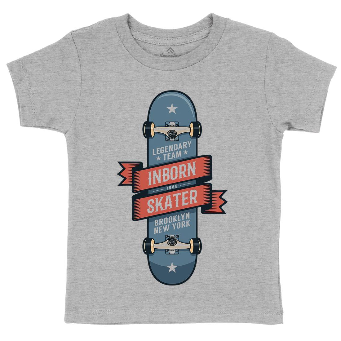 Inborn Skater Kids Organic Crew Neck T-Shirt Skate D895