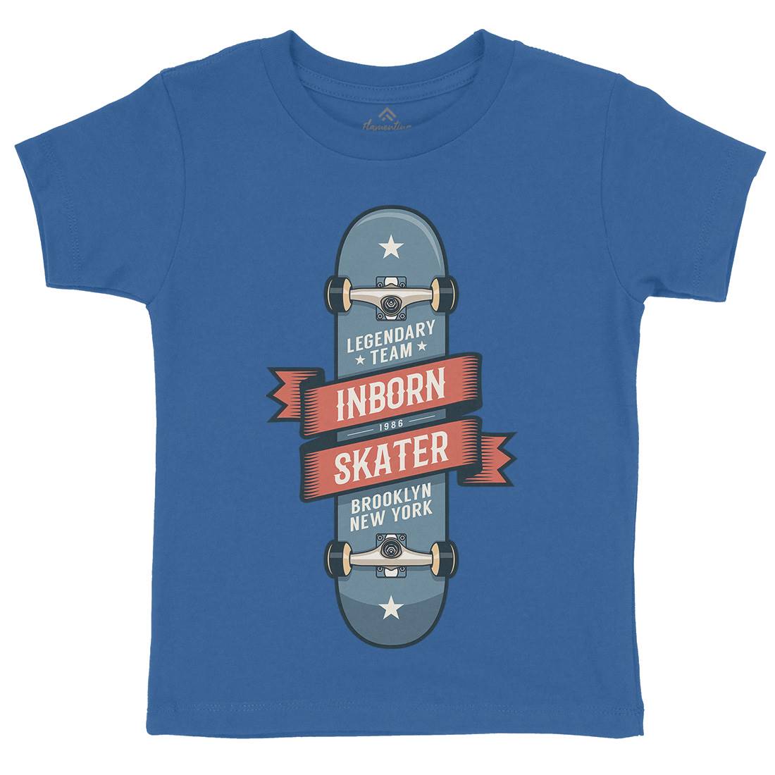 Inborn Skater Kids Organic Crew Neck T-Shirt Skate D895