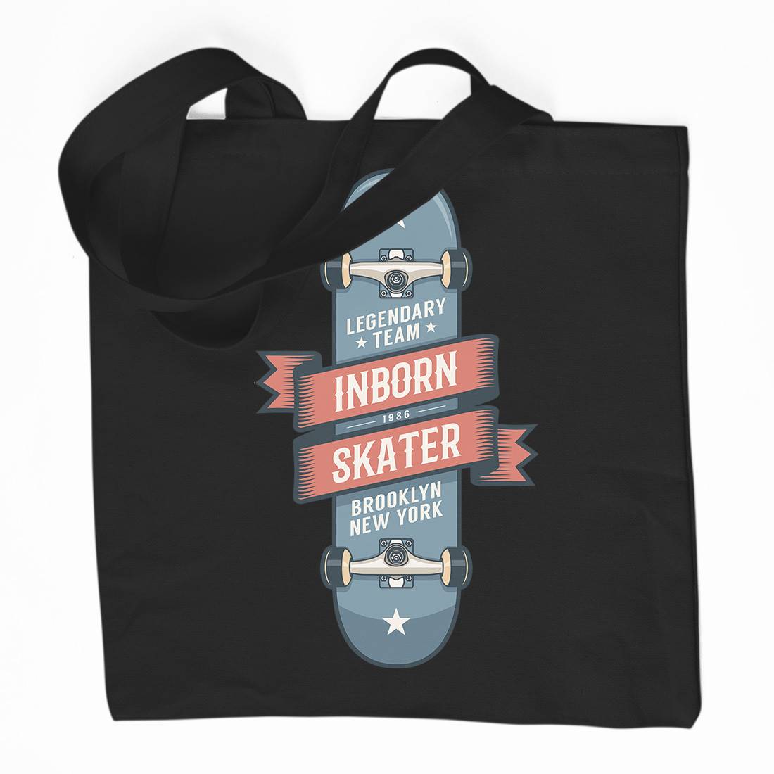 Inborn Skater Organic Premium Cotton Tote Bag Skate D895