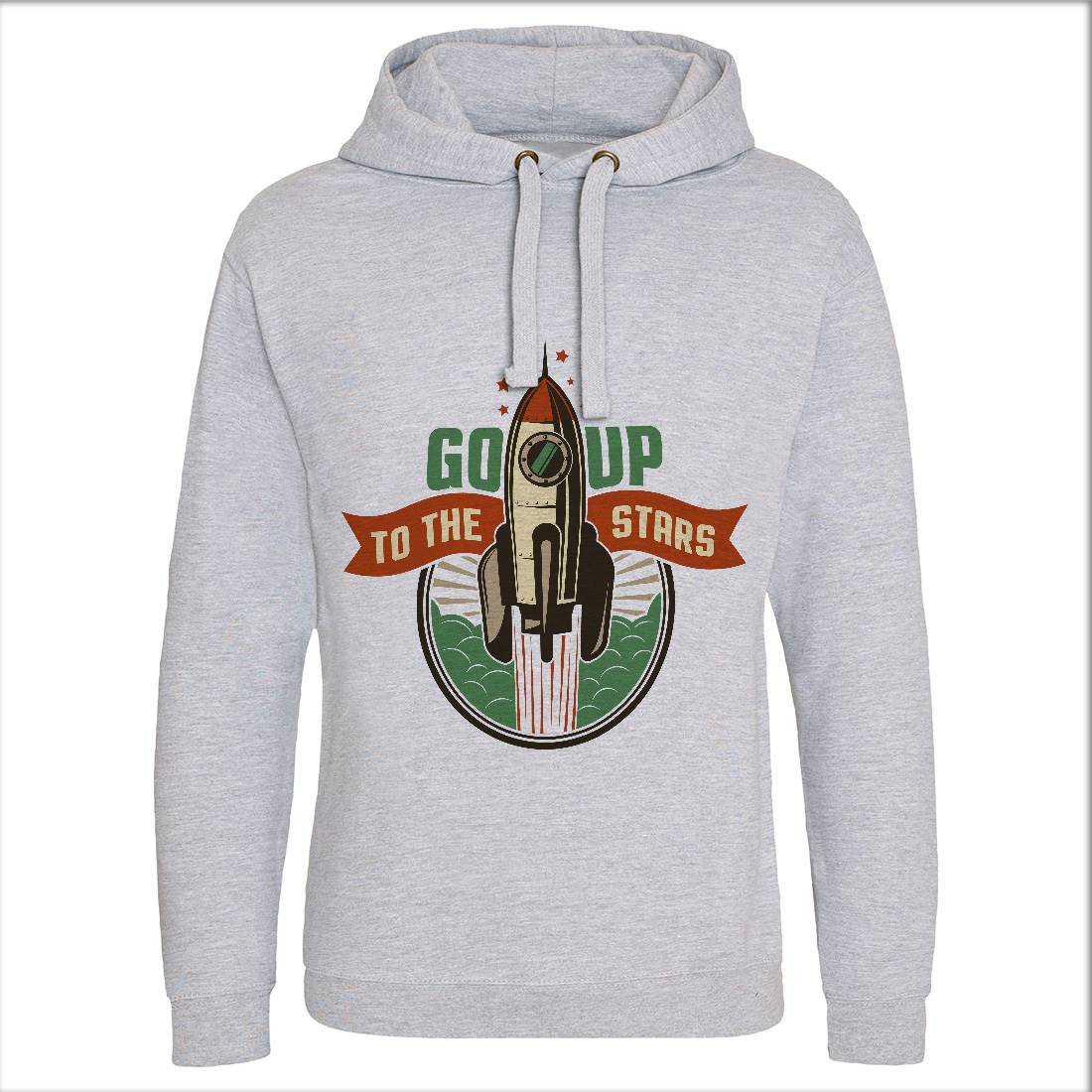 Go Up Mens Hoodie Without Pocket Space D896