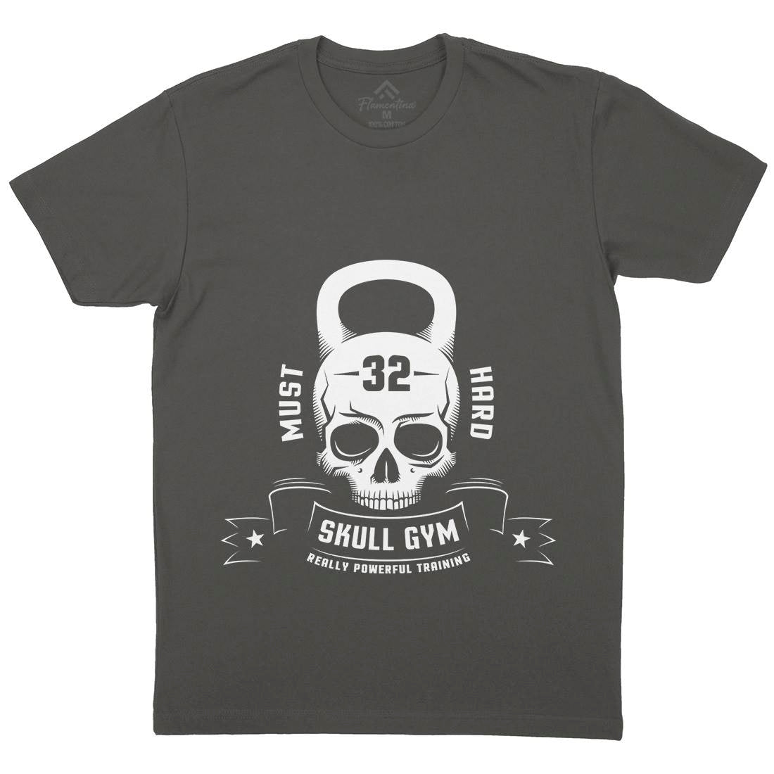 Skull Mens Crew Neck T-Shirt Gym D898