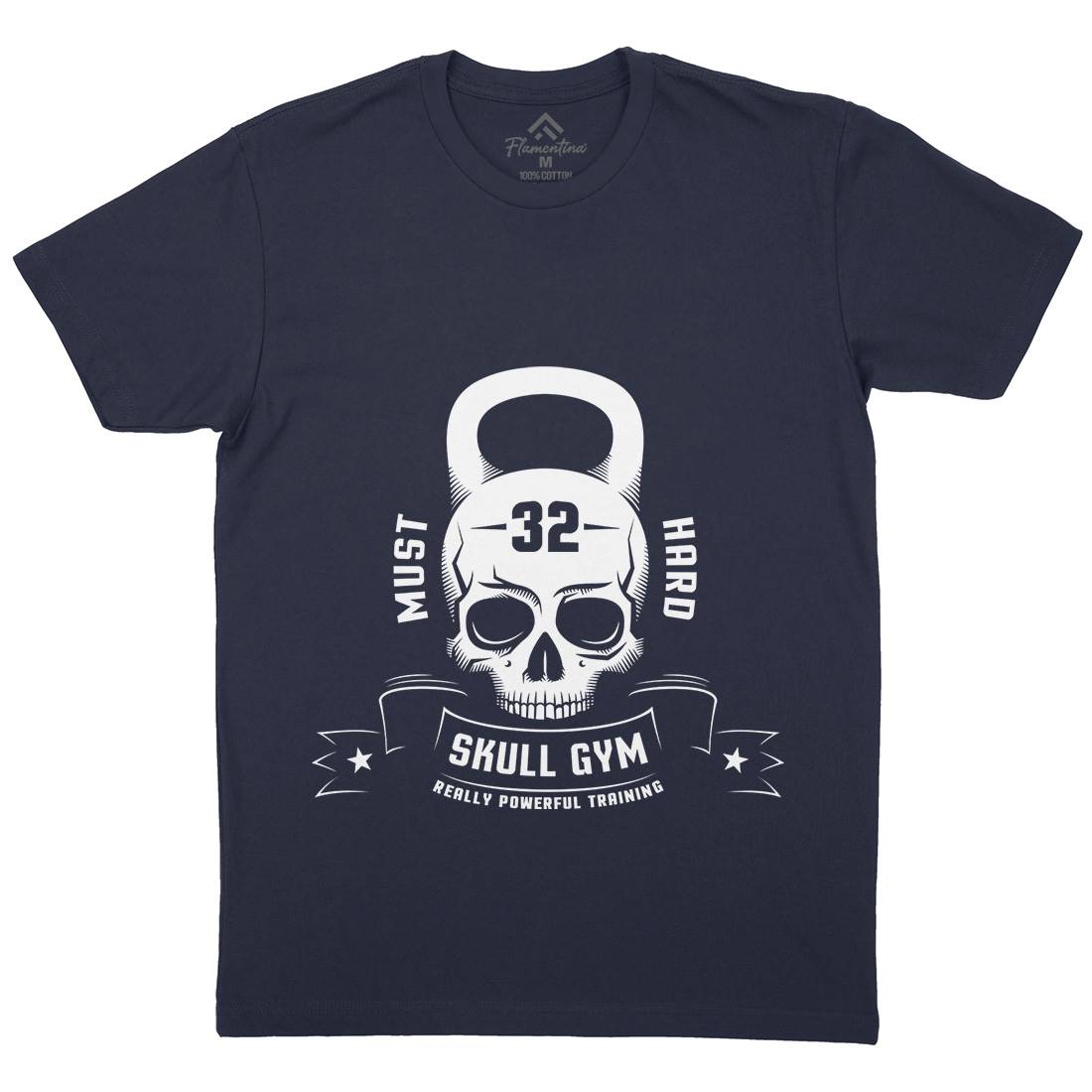 Skull Mens Crew Neck T-Shirt Gym D898