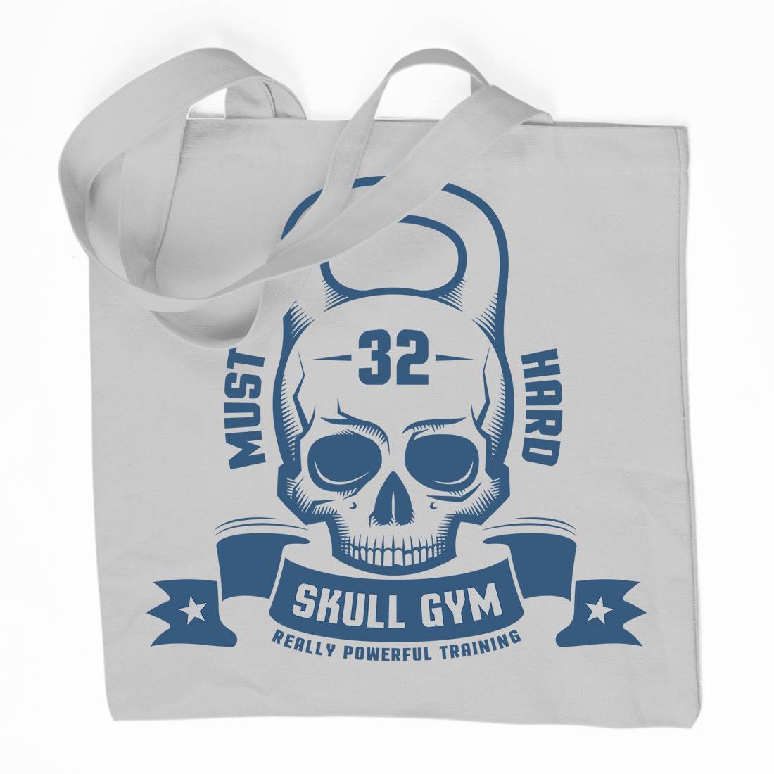 Skull Organic Premium Cotton Tote Bag Gym D898