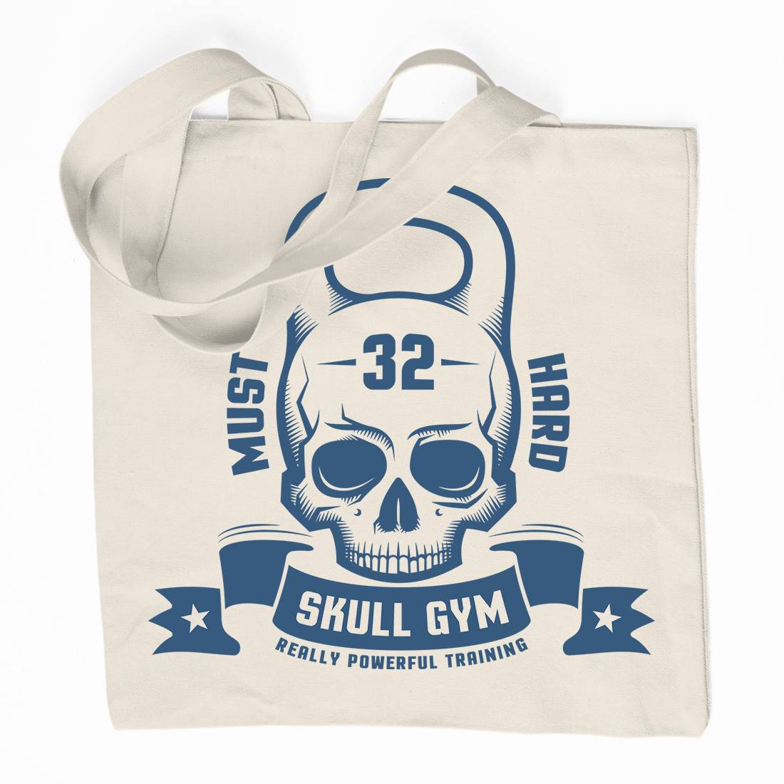 Skull Organic Premium Cotton Tote Bag Gym D898