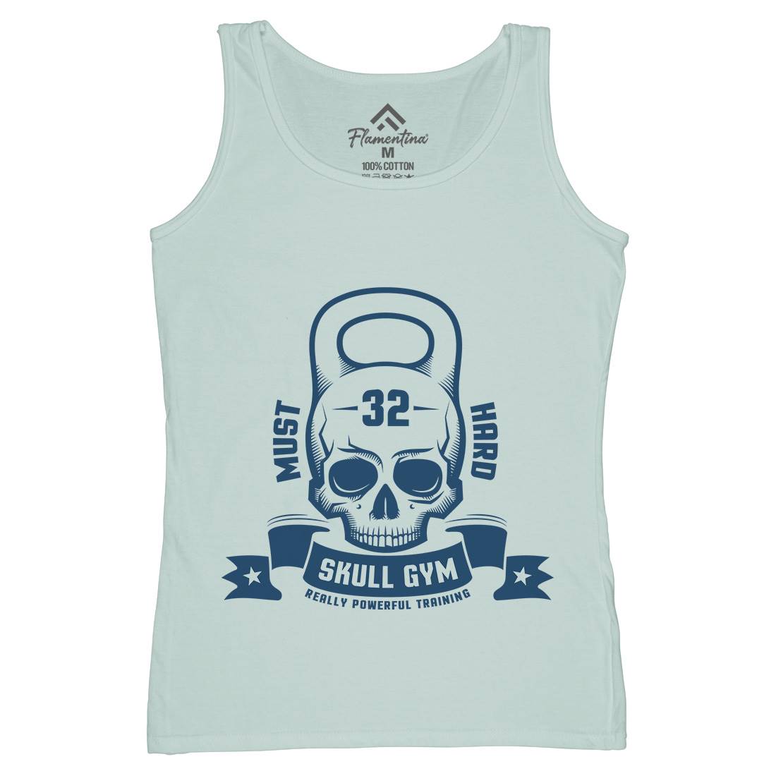 Skull Womens Organic Tank Top Vest Gym D898