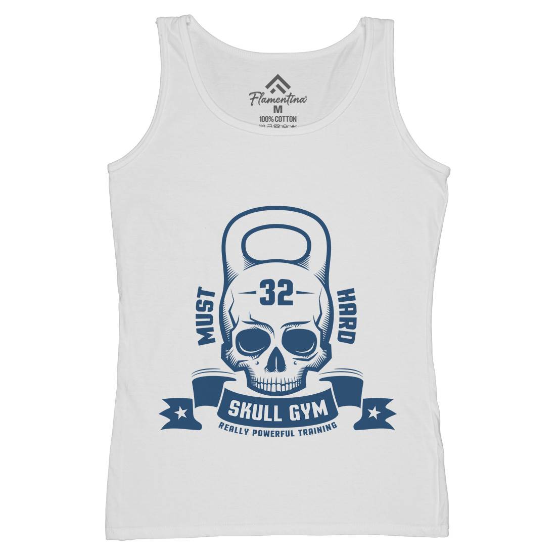 Skull Womens Organic Tank Top Vest Gym D898