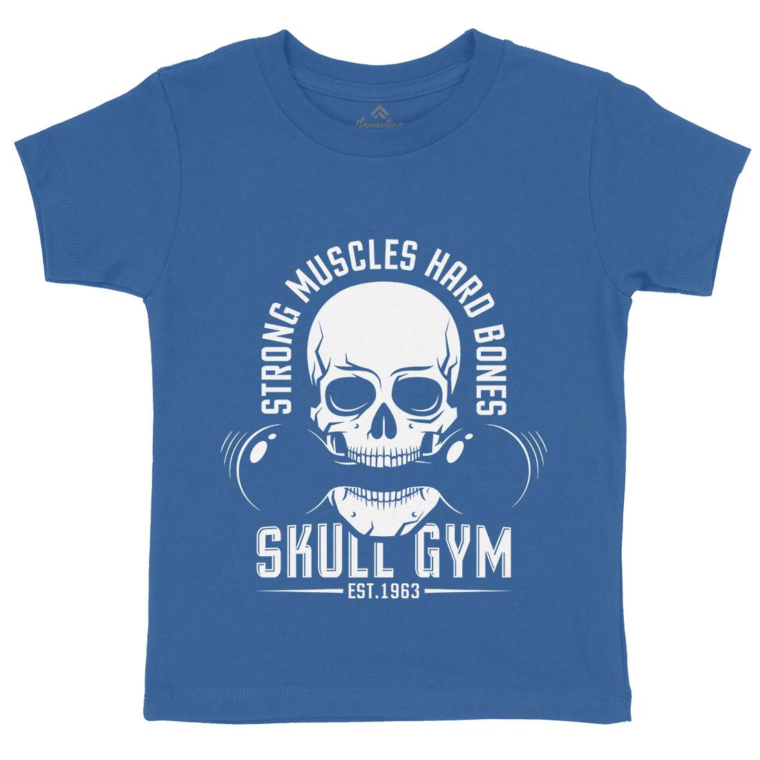 Skull Gym Kids Crew Neck T-Shirt Gym D899