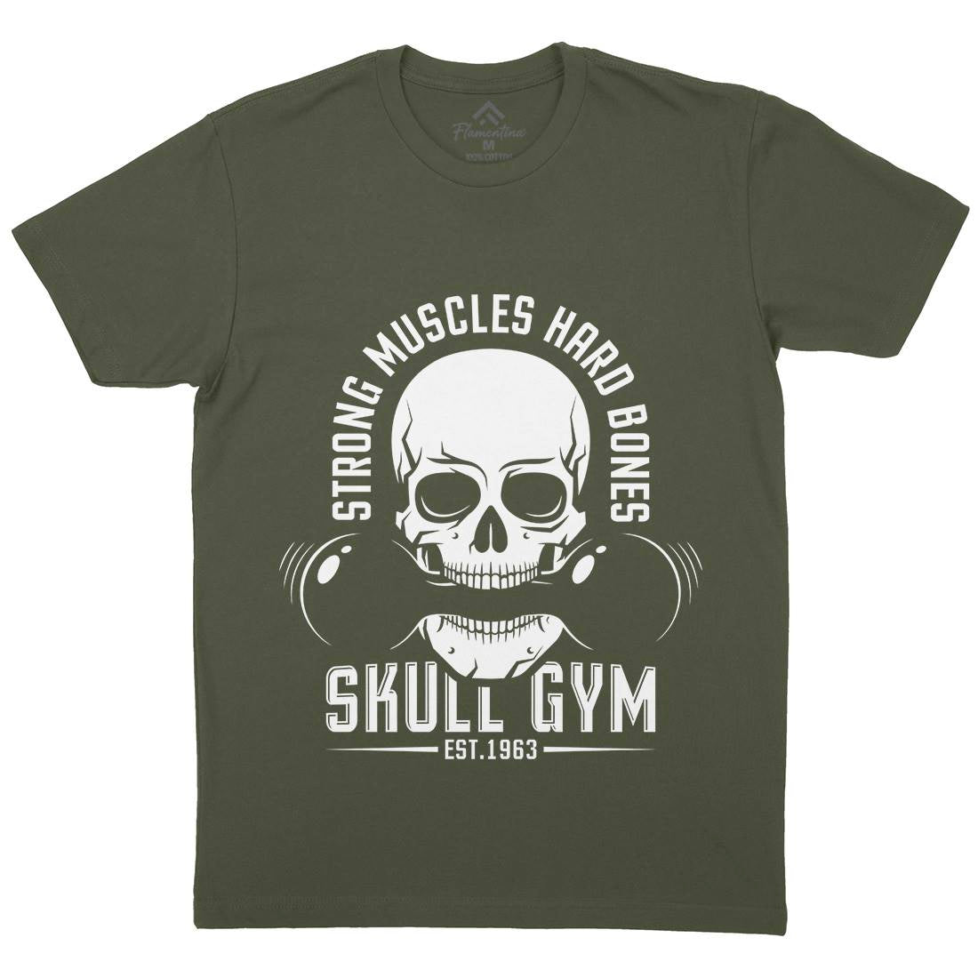 Skull Gym Mens Crew Neck T-Shirt Gym D899