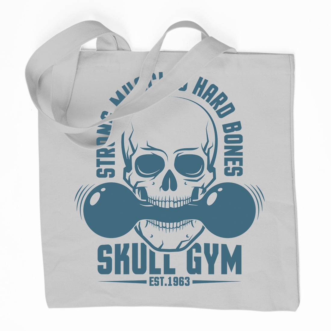 Skull Gym Organic Premium Cotton Tote Bag Gym D899