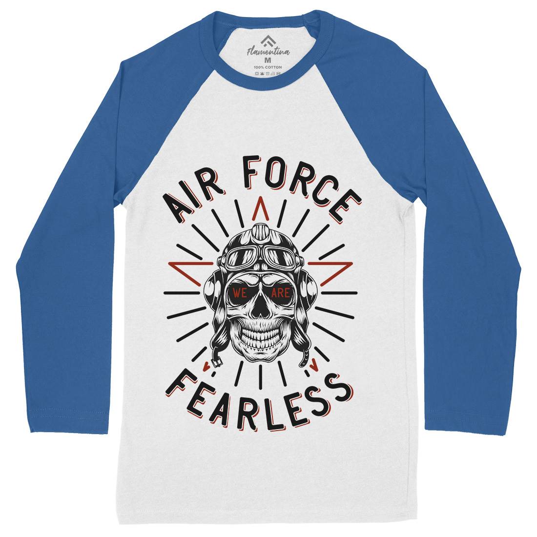 Air Force Fearless Mens Long Sleeve Baseball T-Shirt Army D900