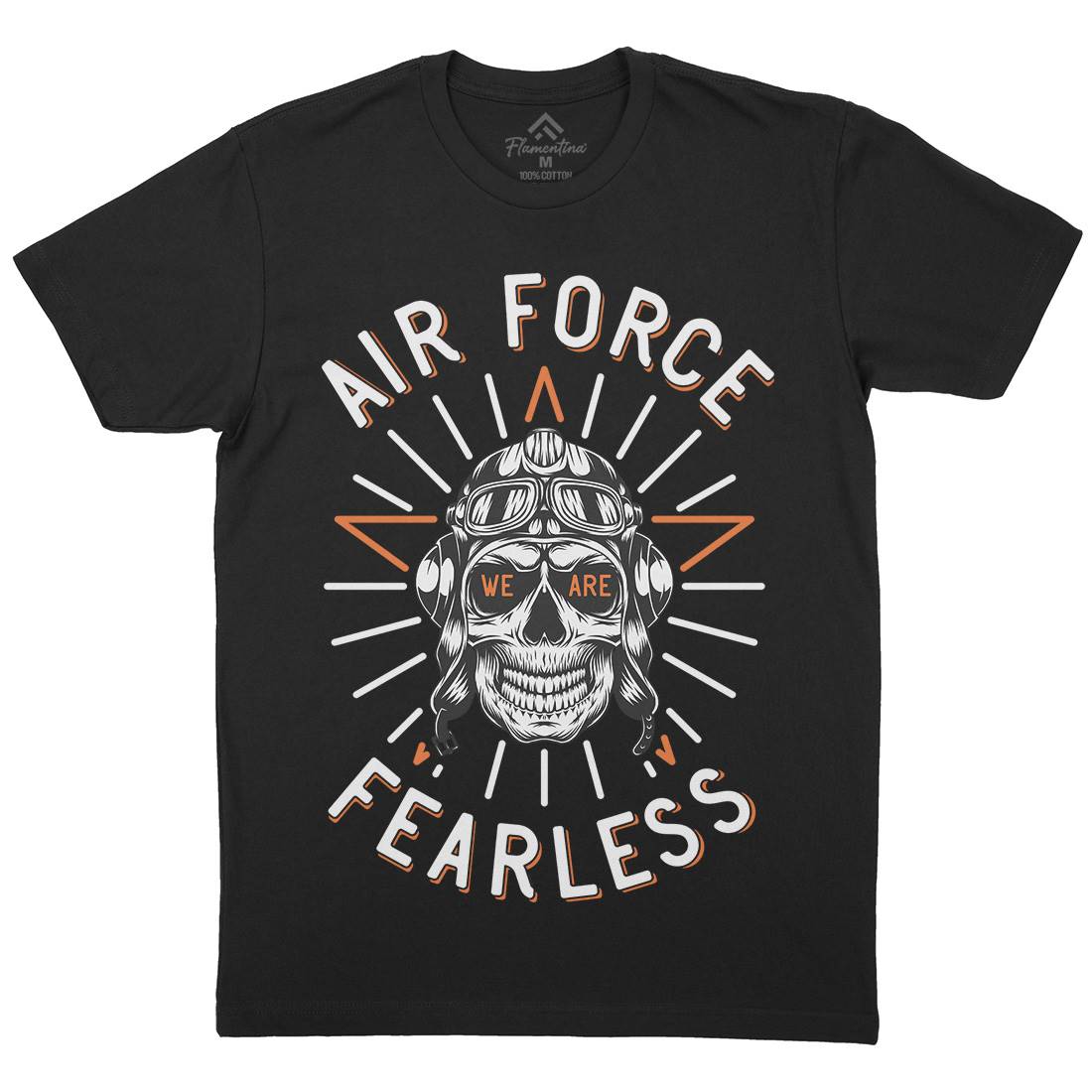 Air Force Fearless Mens Organic Crew Neck T-Shirt Army D900
