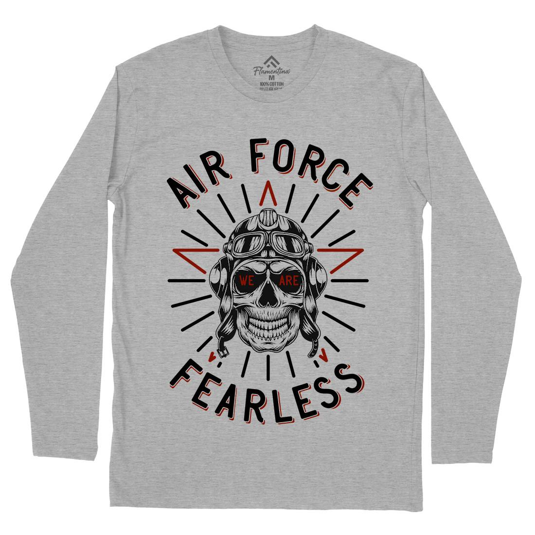 Air Force Fearless Mens Long Sleeve T-Shirt Army D900