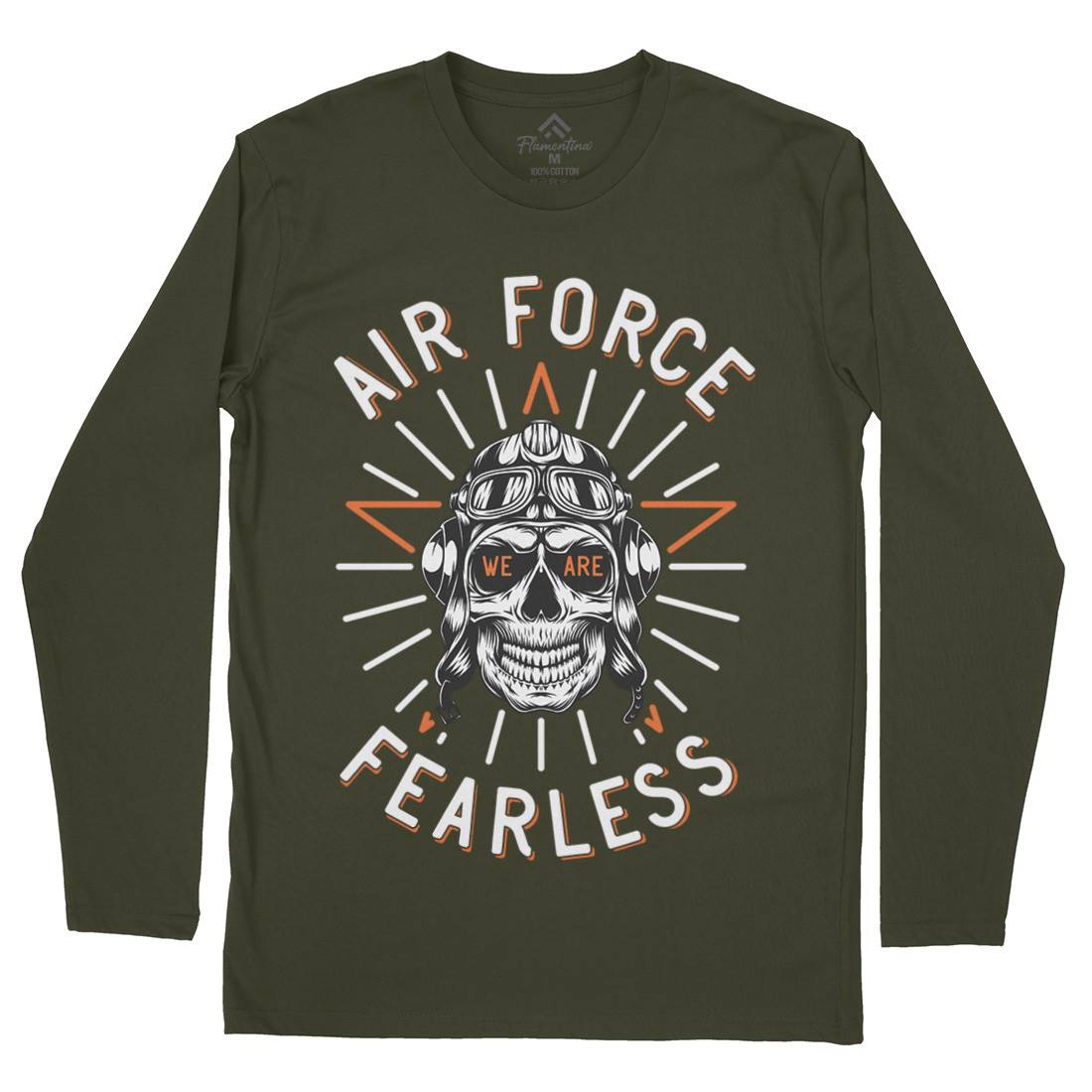 Air Force Fearless Mens Long Sleeve T-Shirt Army D900