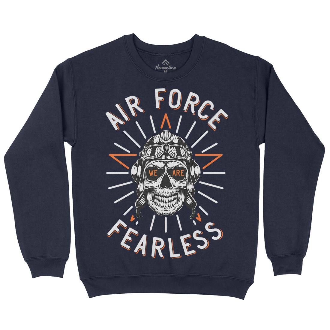 Air Force Fearless Mens Crew Neck Sweatshirt Army D900