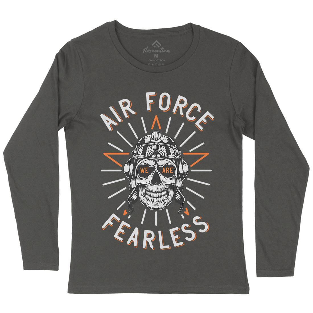 Air Force Fearless Womens Long Sleeve T-Shirt Army D900