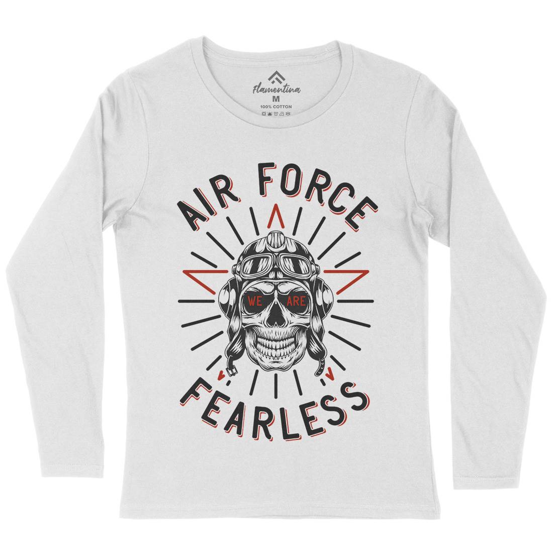 Air Force Fearless Womens Long Sleeve T-Shirt Army D900
