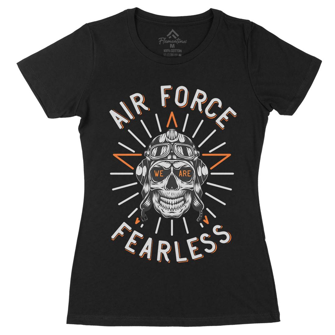 Air Force Fearless Womens Organic Crew Neck T-Shirt Army D900