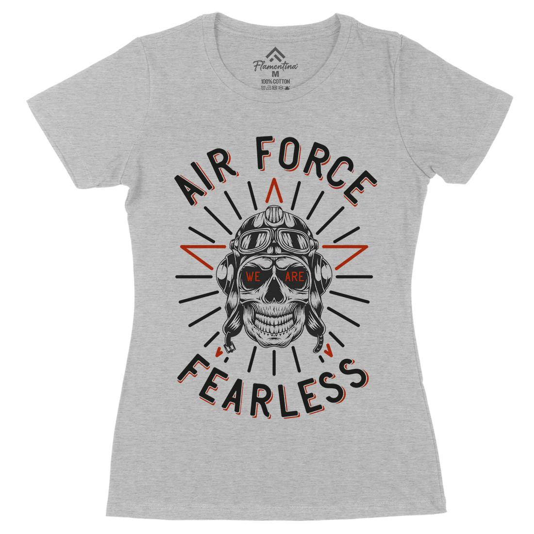 Air Force Fearless Womens Organic Crew Neck T-Shirt Army D900