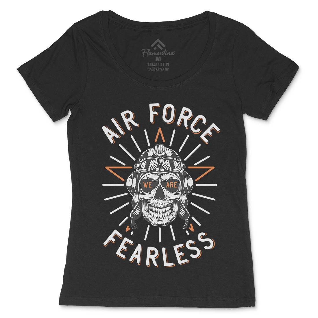 Air Force Fearless Womens Scoop Neck T-Shirt Army D900