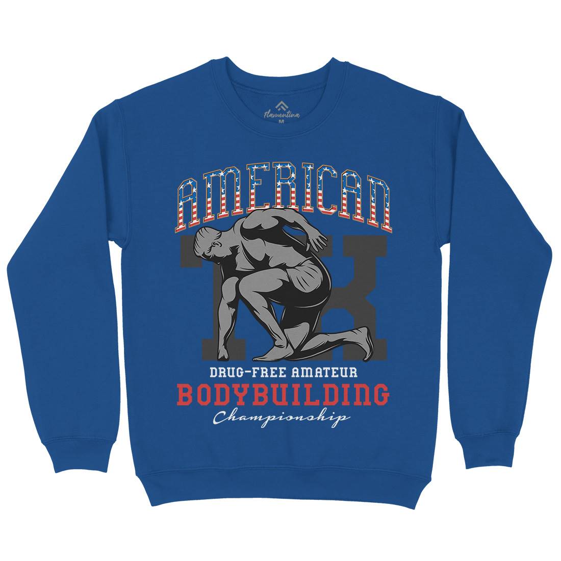 American Bodybuilding Mens Crew Neck Sweatshirt Gym D901