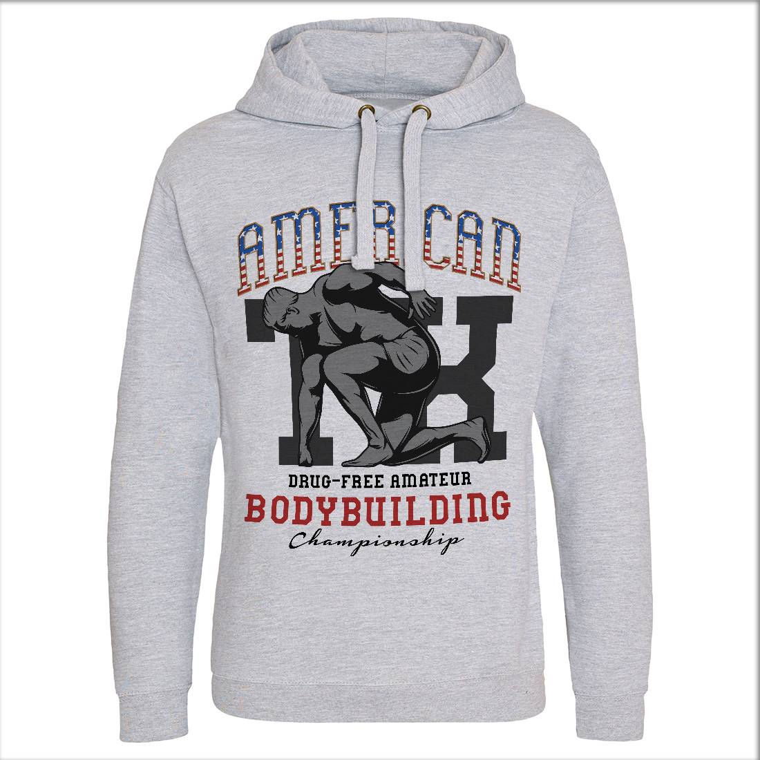 American Bodybuilding Mens Hoodie Without Pocket Gym D901