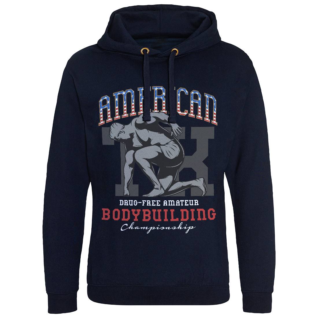 American Bodybuilding Mens Hoodie Without Pocket Gym D901