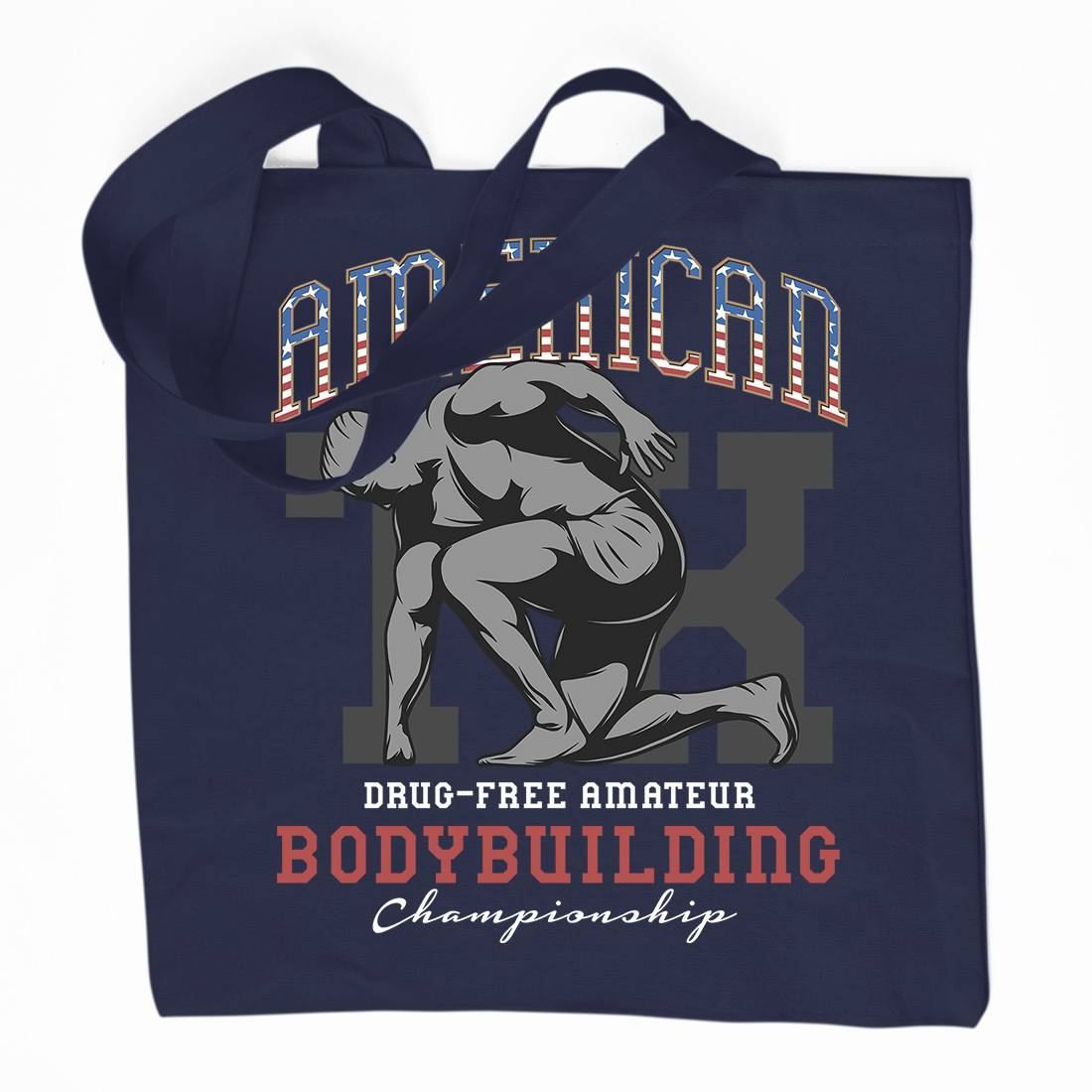 American Bodybuilding Organic Premium Cotton Tote Bag Gym D901