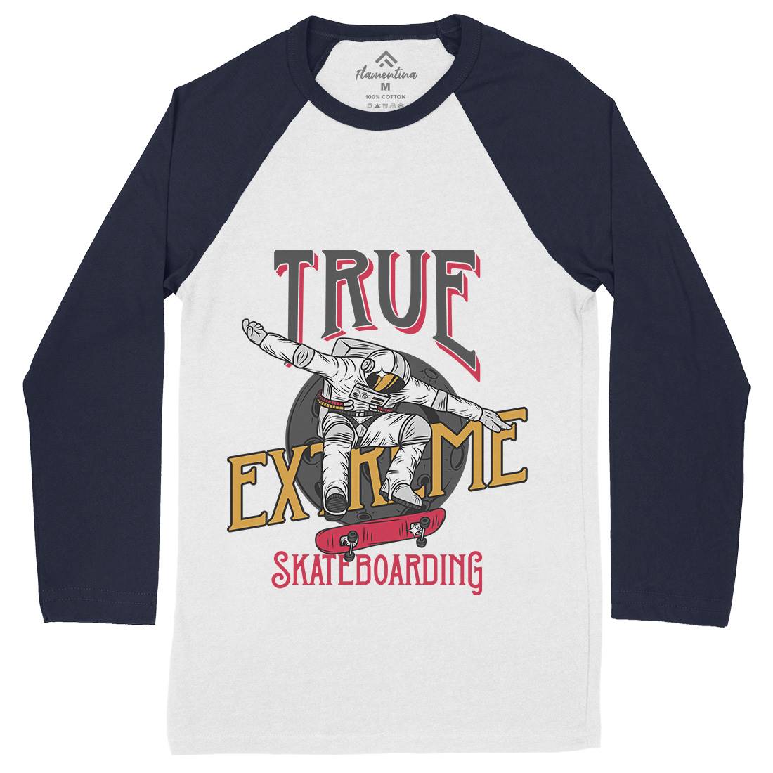 Astronaut Extreme Mens Long Sleeve Baseball T-Shirt Space D903