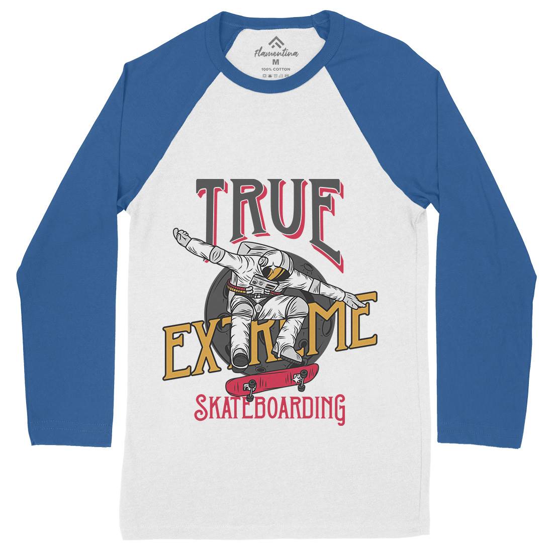 Astronaut Extreme Mens Long Sleeve Baseball T-Shirt Space D903