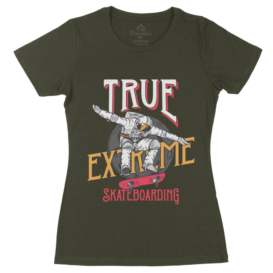 Astronaut Extreme Womens Organic Crew Neck T-Shirt Space D903