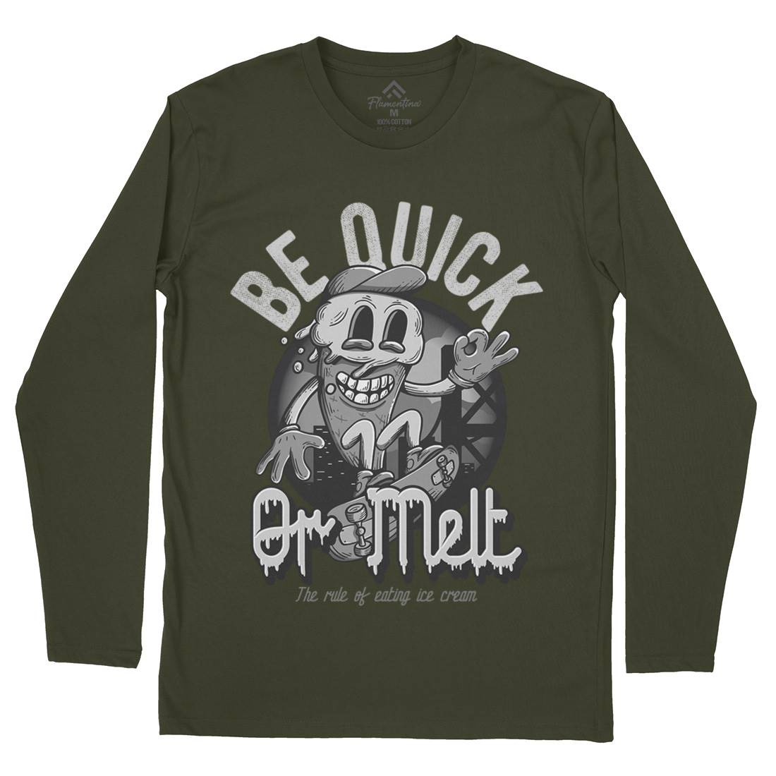 Be Quick Or Melt Mens Long Sleeve T-Shirt Food D907