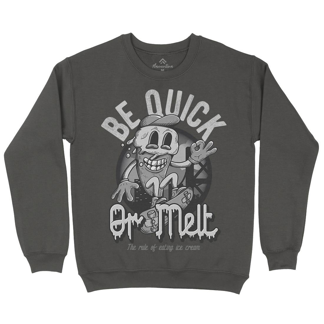 Be Quick Or Melt Kids Crew Neck Sweatshirt Food D907