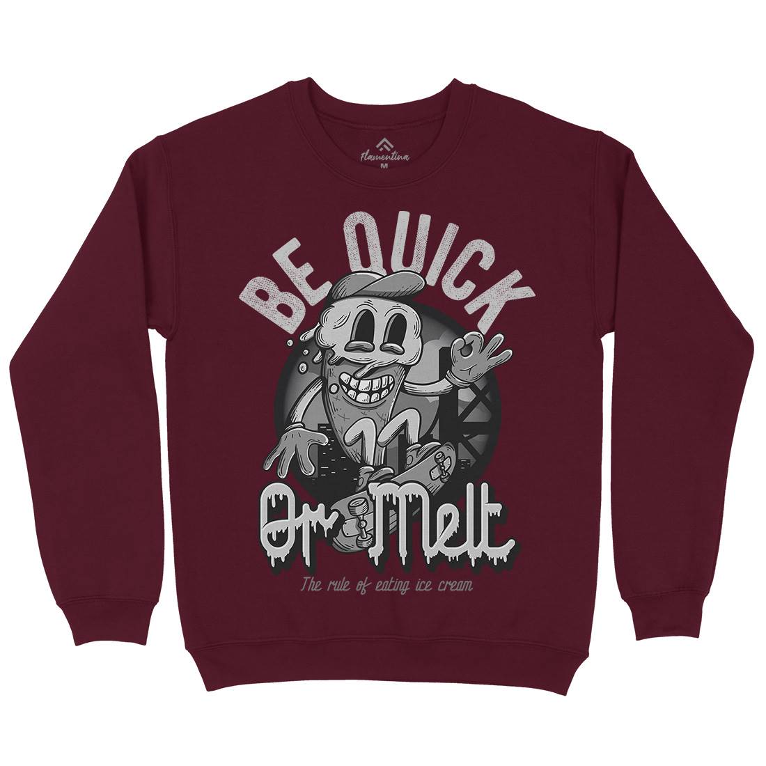 Be Quick Or Melt Kids Crew Neck Sweatshirt Food D907