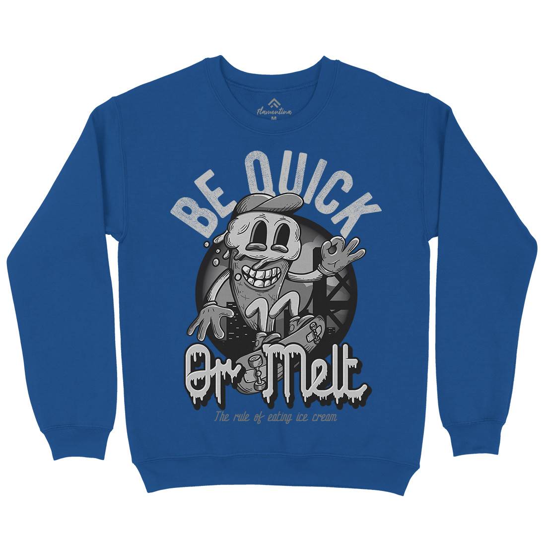 Be Quick Or Melt Mens Crew Neck Sweatshirt Food D907