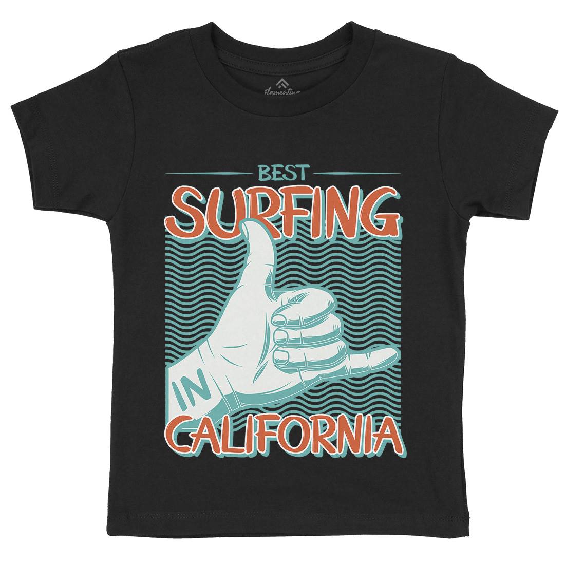 Best Surfing Kids Crew Neck T-Shirt Surf D908