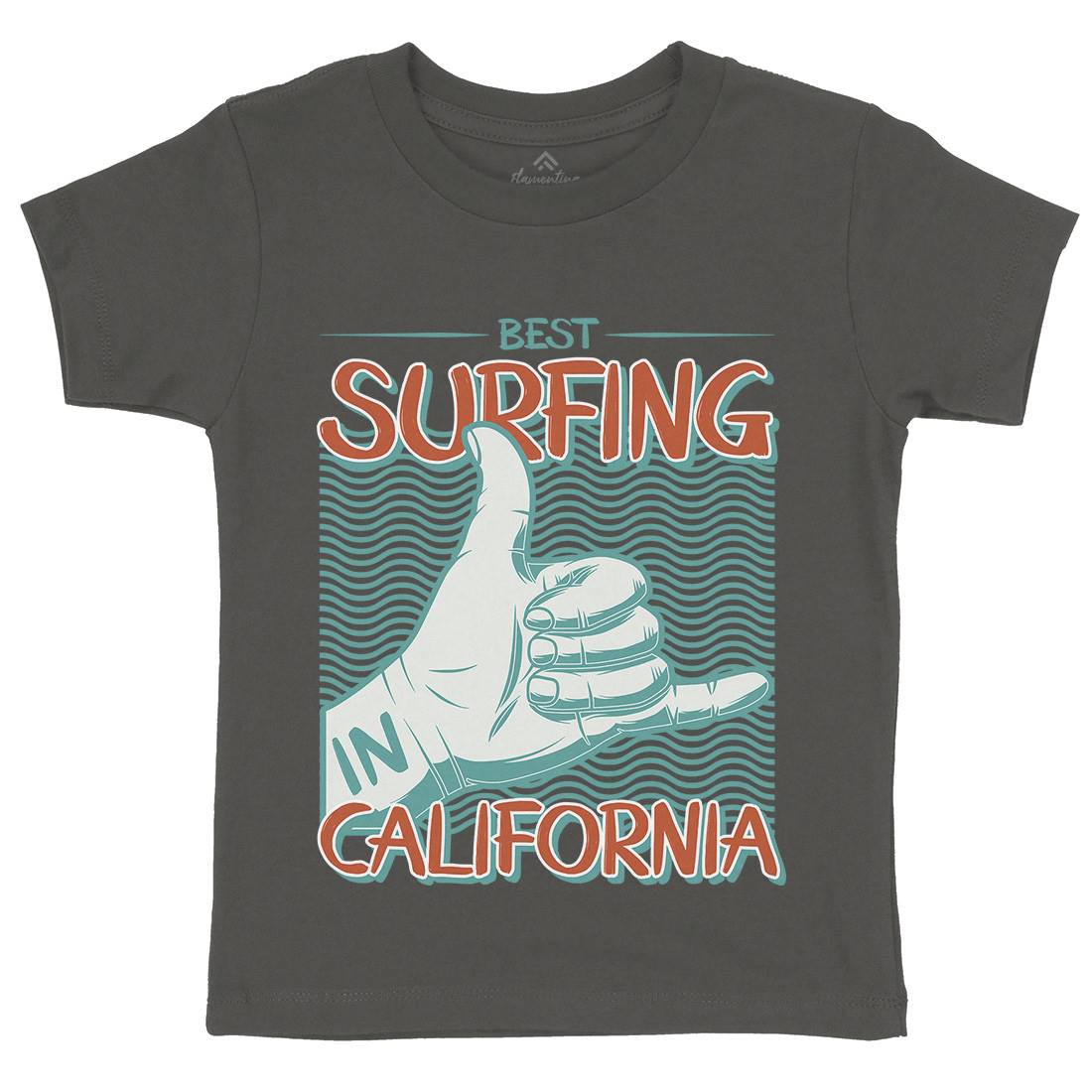 Best Surfing Kids Organic Crew Neck T-Shirt Surf D908