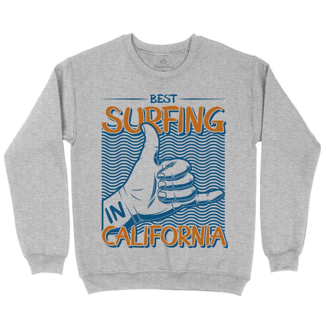 Best Surfing Mens Crew Neck Sweatshirt Surf D908