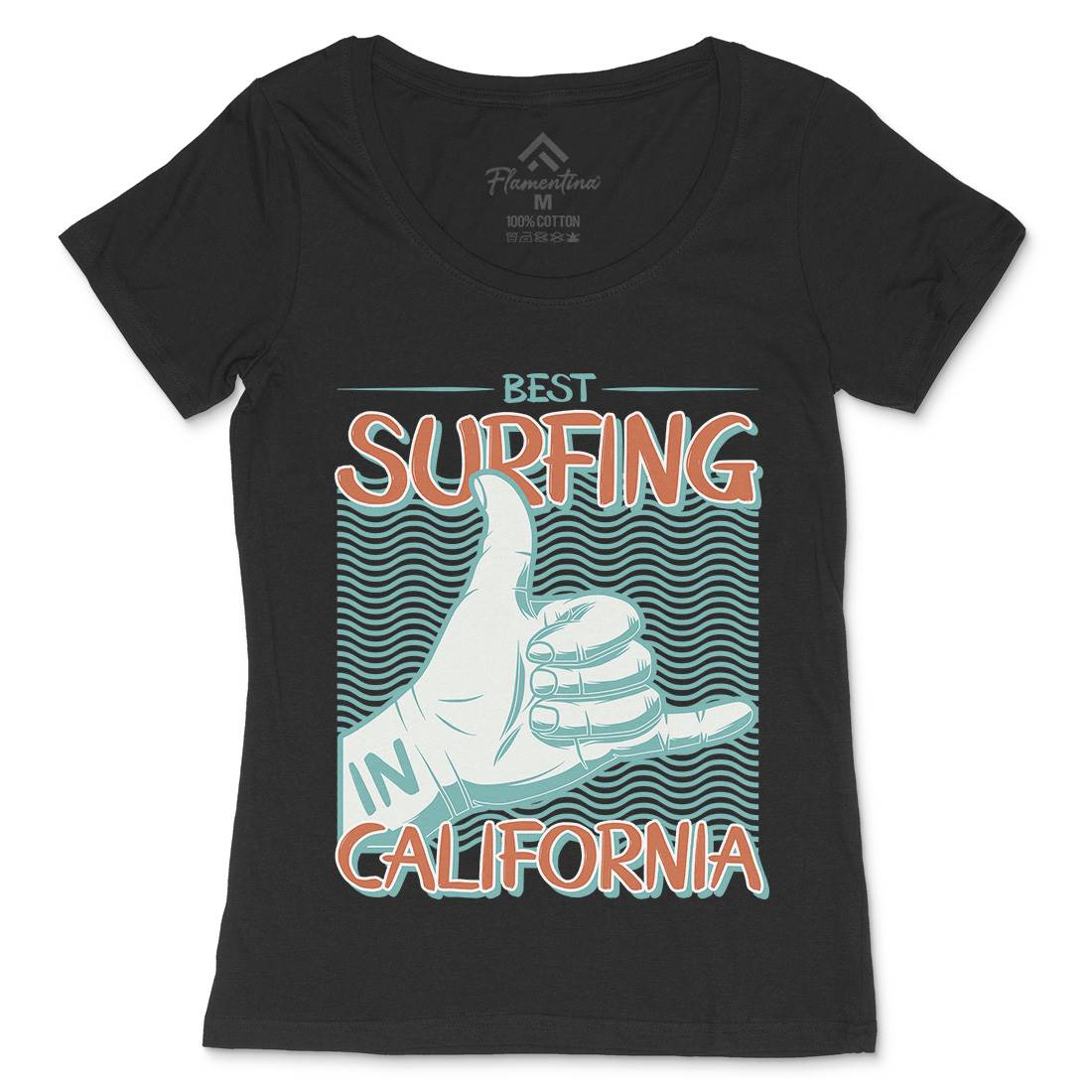 Best Surfing Womens Scoop Neck T-Shirt Surf D908