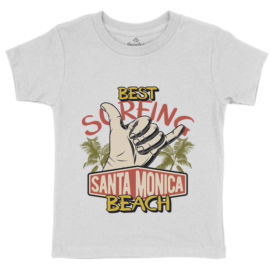 Best Surfing Beach Kids Organic Crew Neck T-Shirt Surf D909