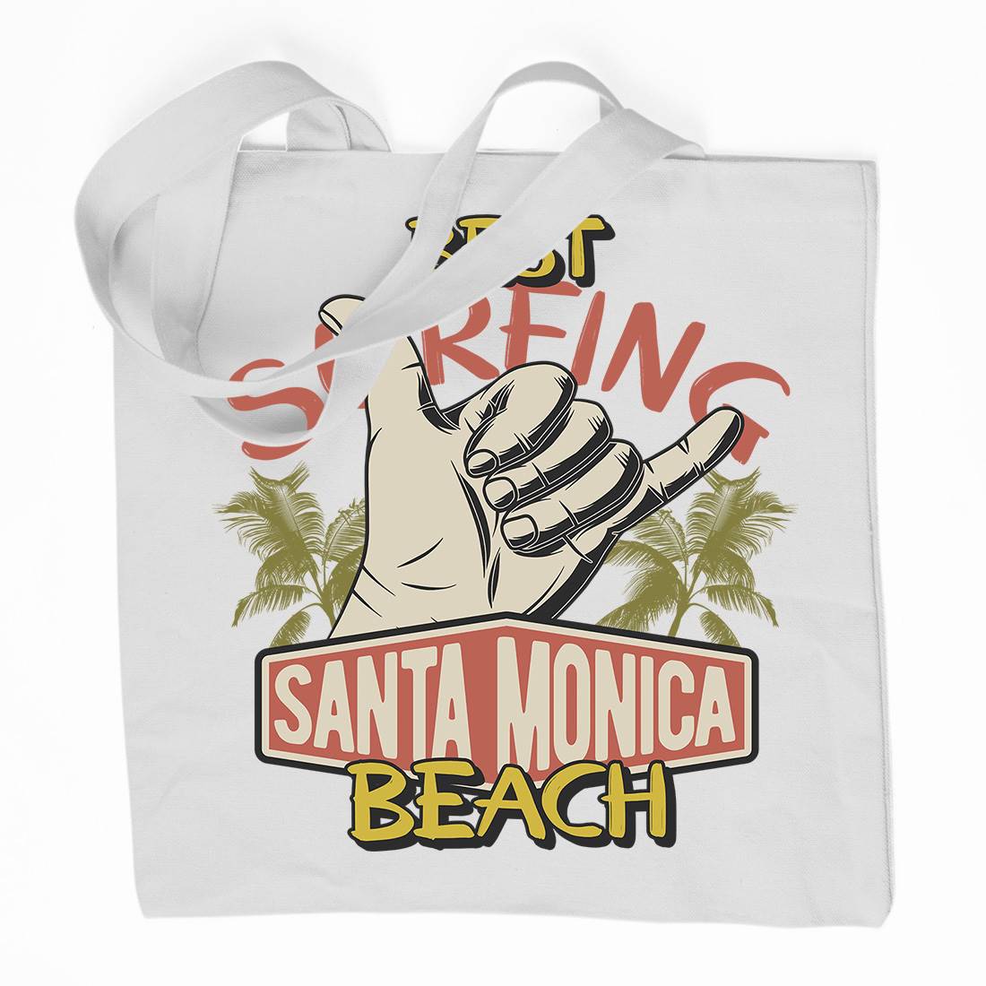 Best Surfing Beach Organic Premium Cotton Tote Bag Surf D909