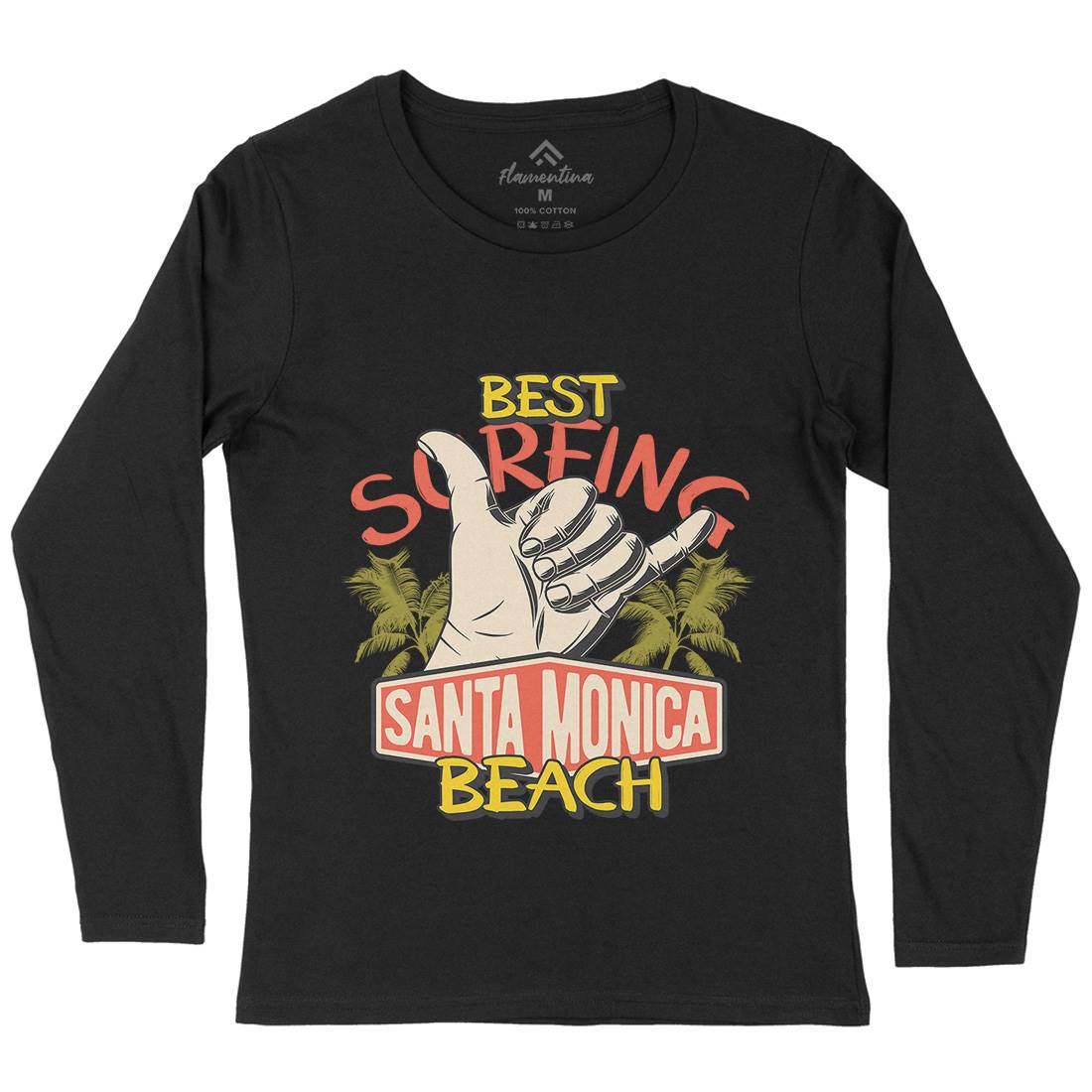 Best Surfing Beach Womens Long Sleeve T-Shirt Surf D909