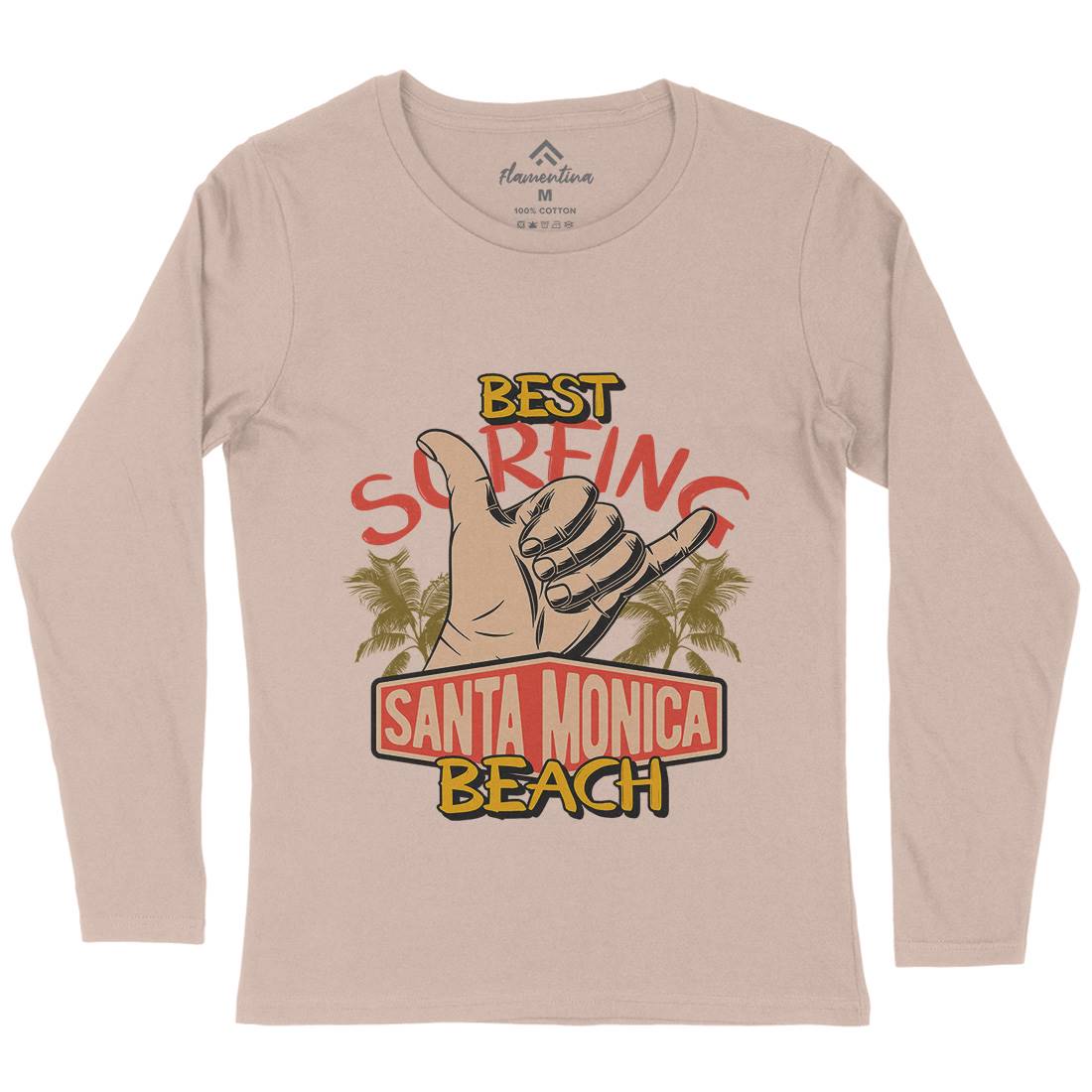 Best Surfing Beach Womens Long Sleeve T-Shirt Surf D909
