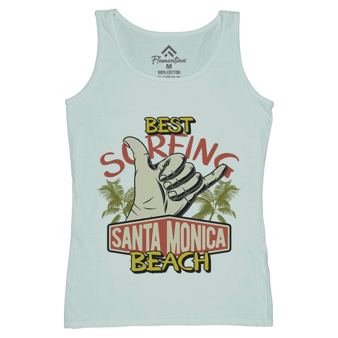 Best Surfing Beach Womens Organic Tank Top Vest Surf D909